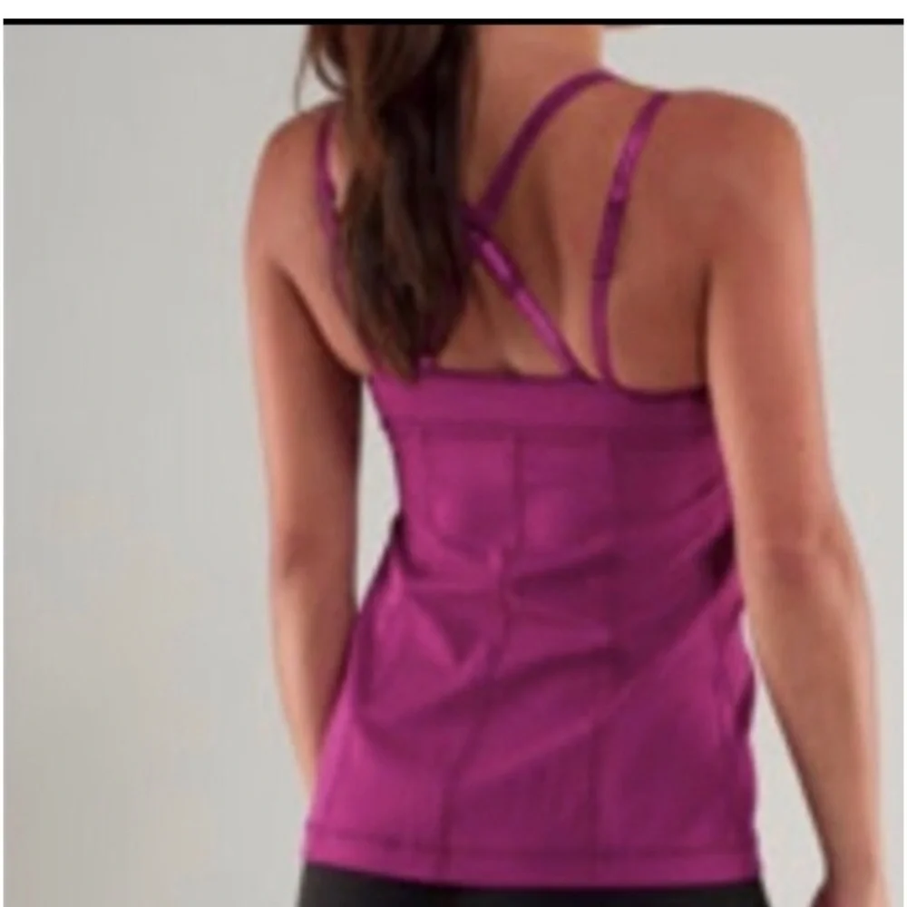 Lululemon WARRIOR 1 Purple Magenta workout tank top size 6